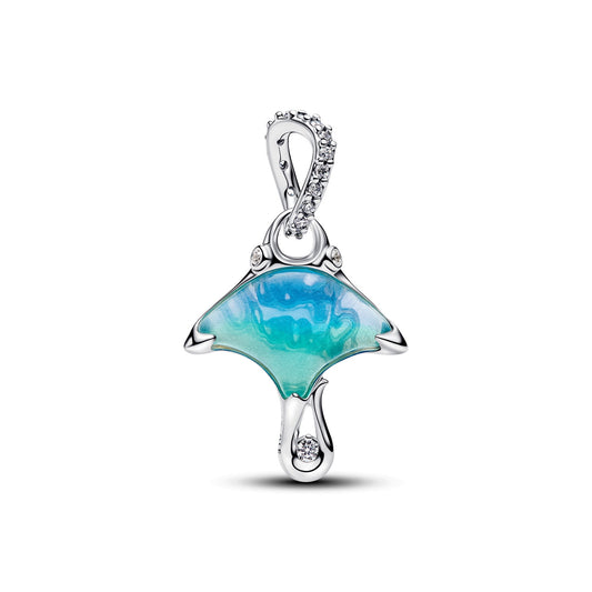 Pandora Silver Manta Ray Dangle Charm