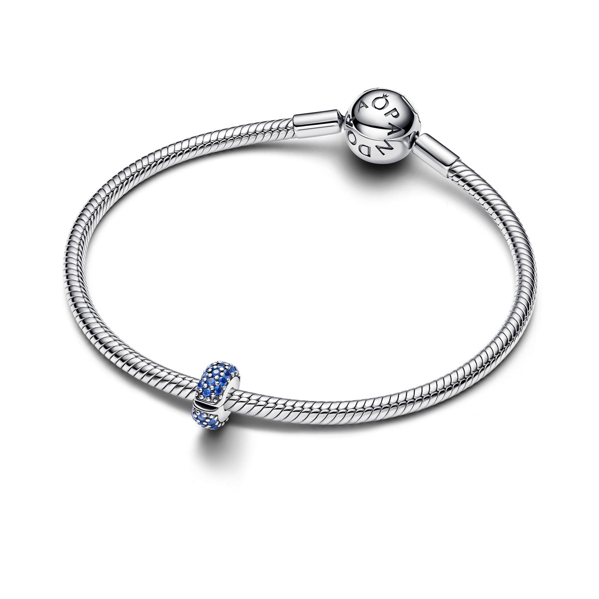 Pandora Silver Royal Blue Stone Clip Charm
