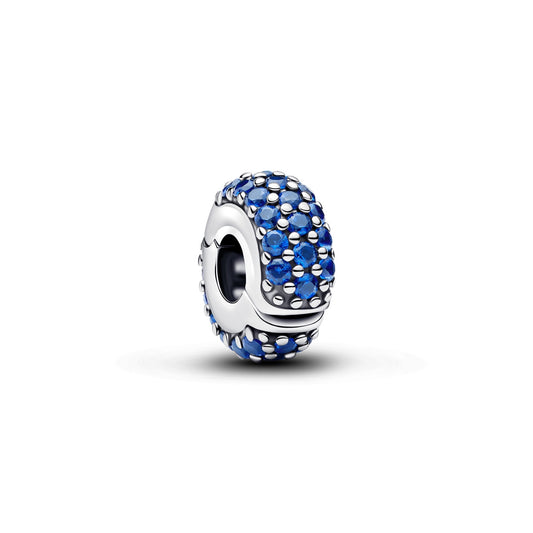 Pandora Silver Royal Blue Stone Clip Charm