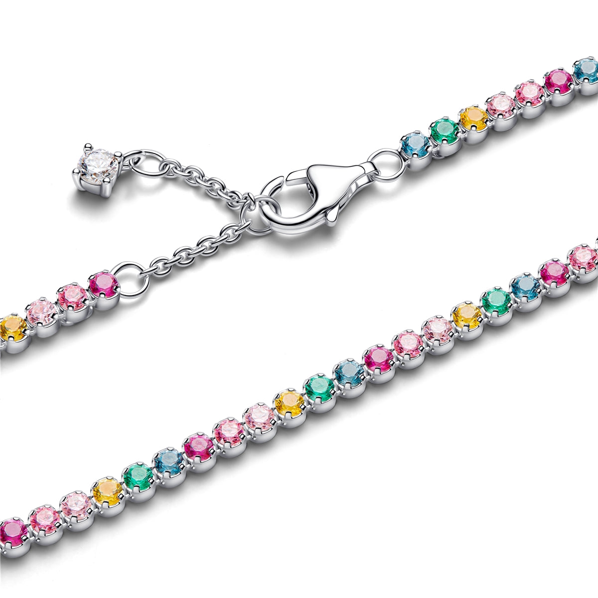 Pandora Silver Rainbow Tennis Bracelet -16cm