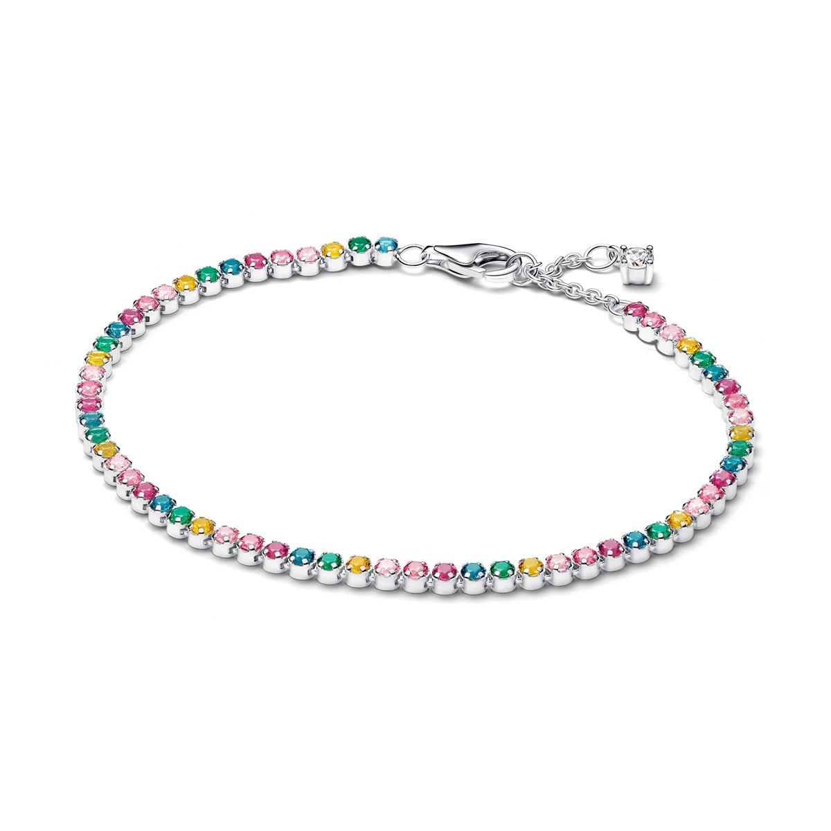 Pandora Silver Rainbow Tennis Bracelet -16cm