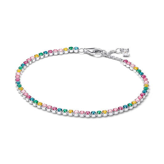 Pandora Silver Rainbow Tennis Bracelet -16cm