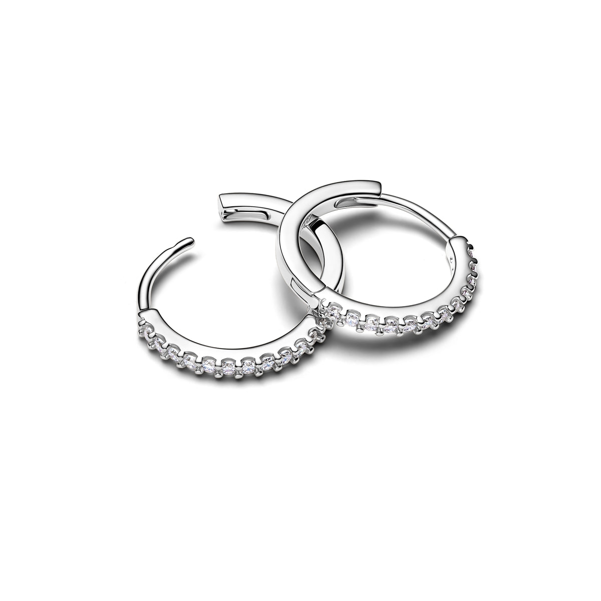 Pandora Silver Sparkling Mini Hoop Earrings