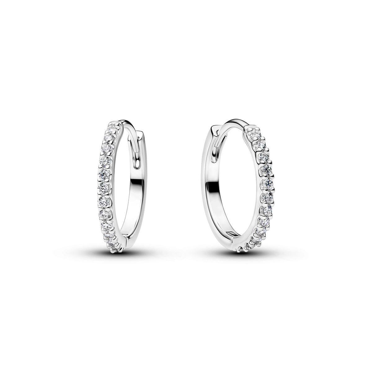 Pandora Silver Sparkling Mini Hoop Earrings