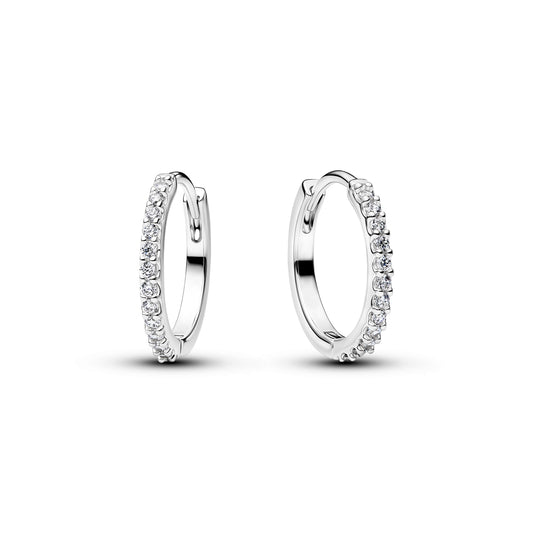Pandora Silver Sparkling Mini Hoop Earrings