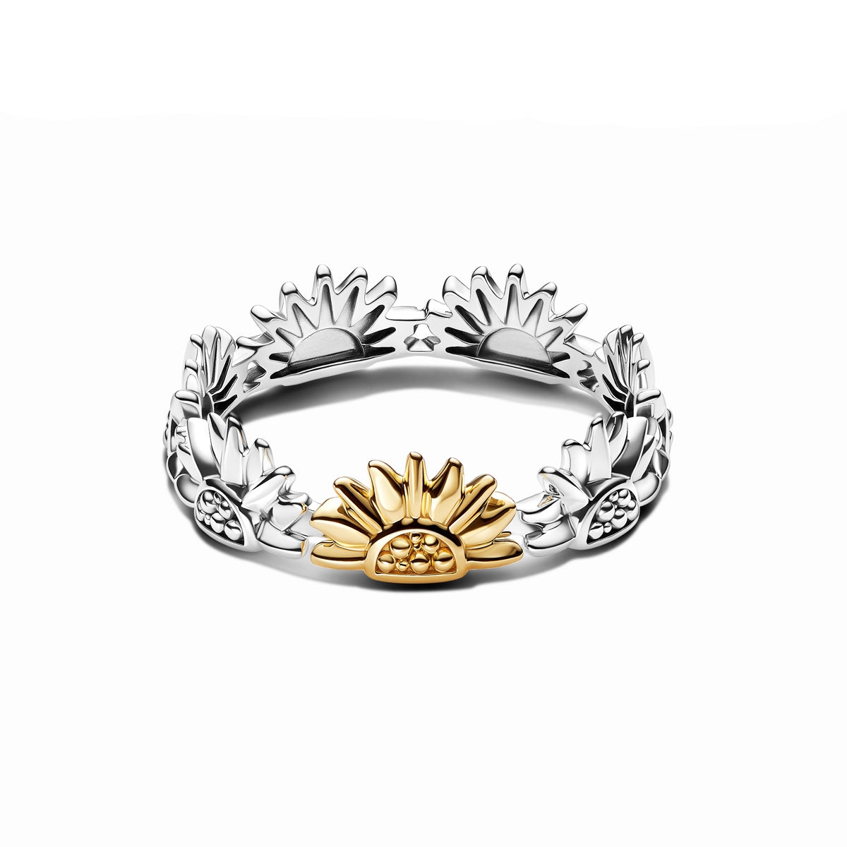 Pandora Sunflower Two-Tone Band Ring