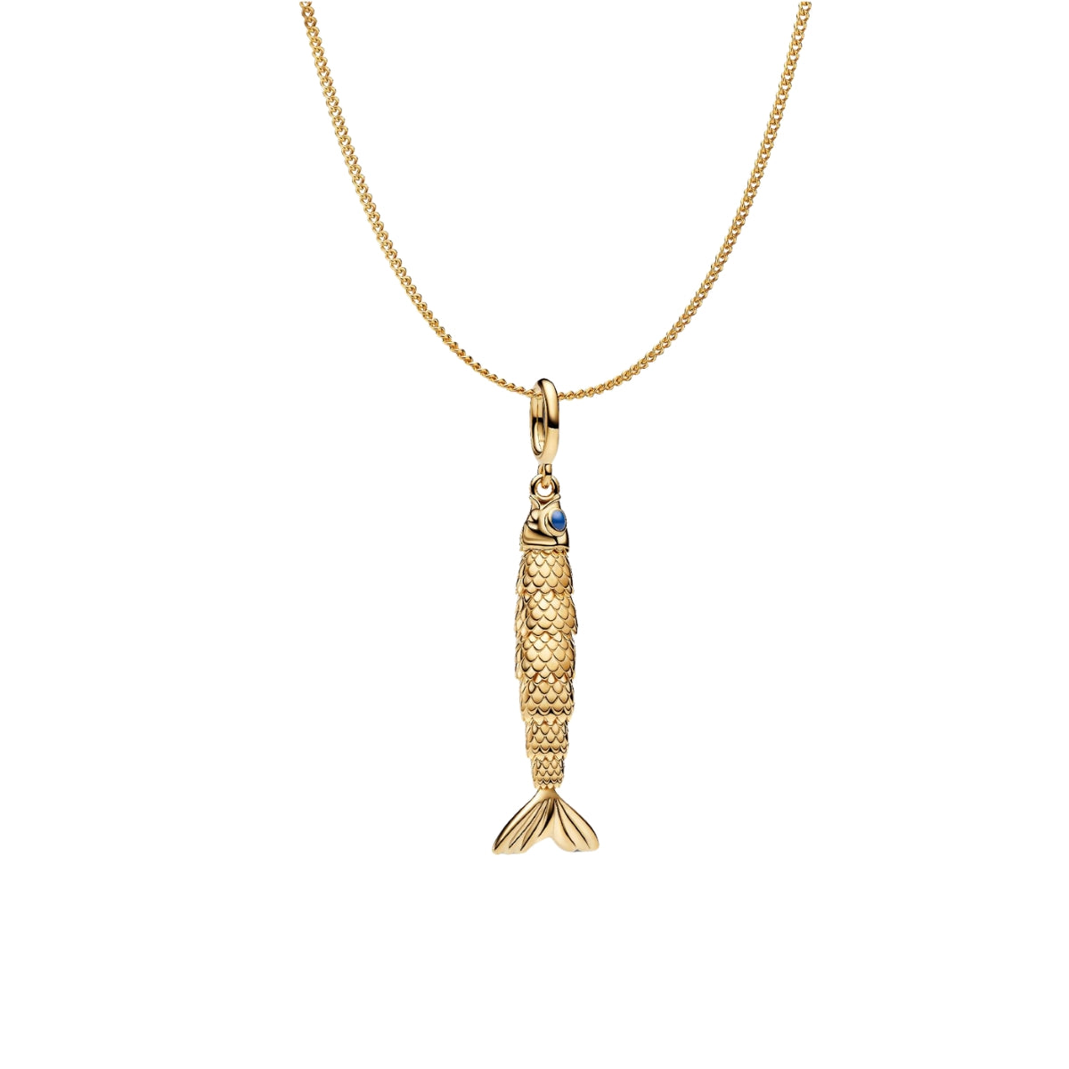 Pandora Gold Articulated Fish Pendant Necklace