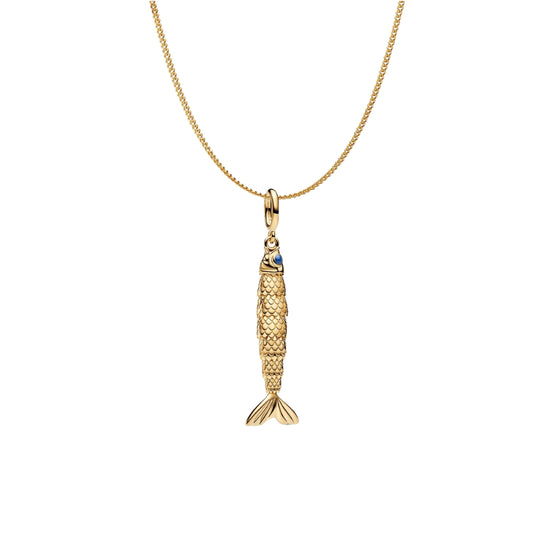 Pandora Gold Articulated Fish Pendant Necklace