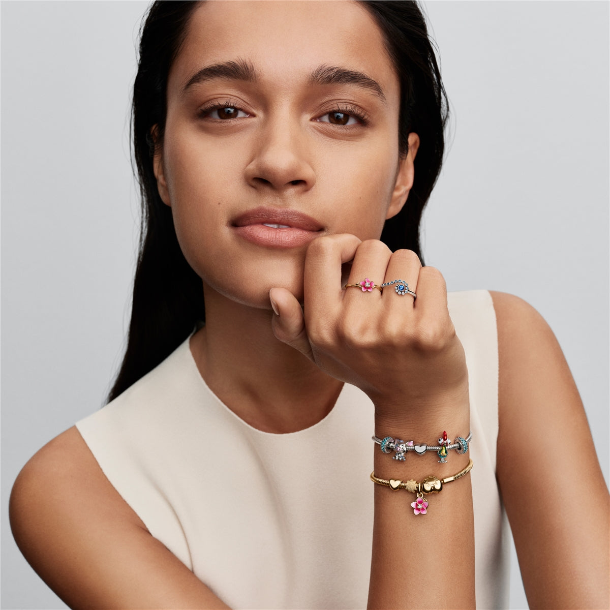 Pandora Gold Disney Moana Flower Ring