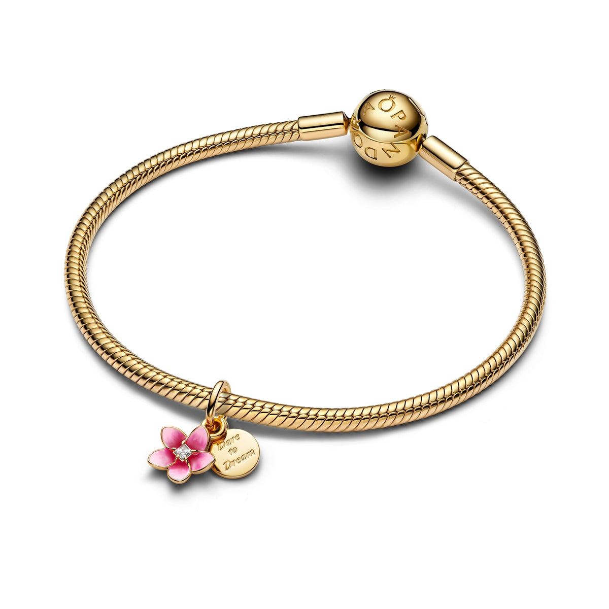 Pandora Gold Disney Moana Flower Dangle Charm