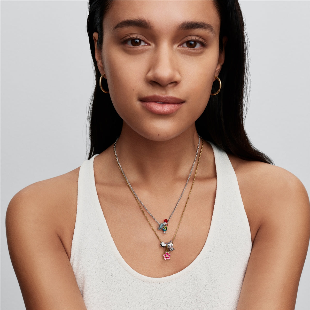 Pandora Gold Disney Moana Flower Dangle Charm