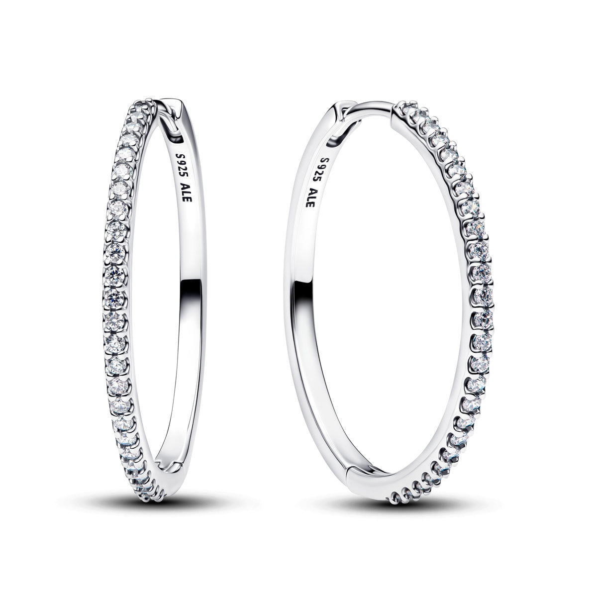 Pandora Silver Sparkling Hoop Earrings