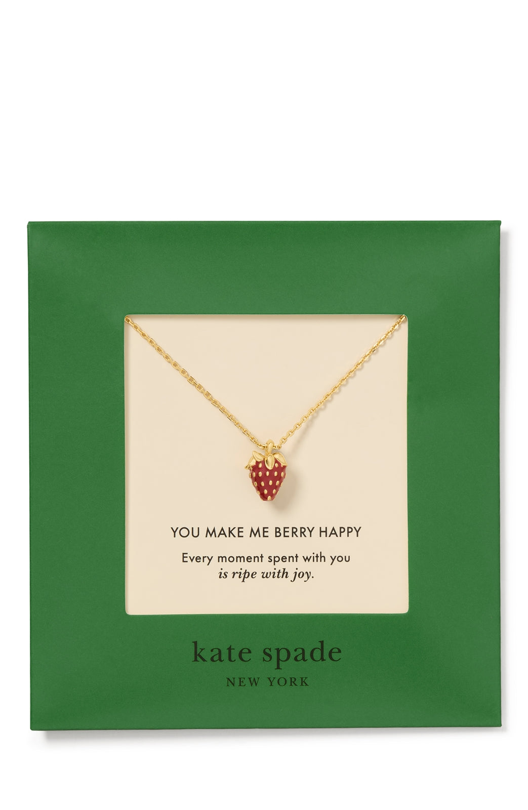Kate Spade New York Gold Gifting Berry Happy Necklace