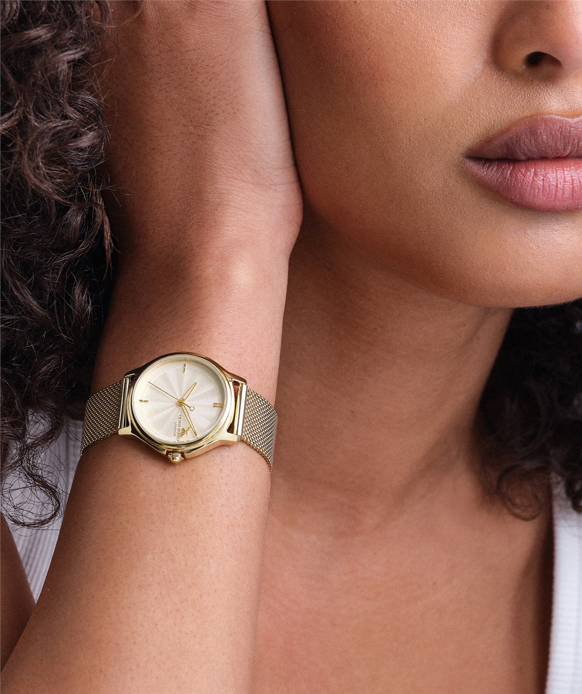 Olivia Burton Gold Classic Bee Gold Milanese Strap Watch