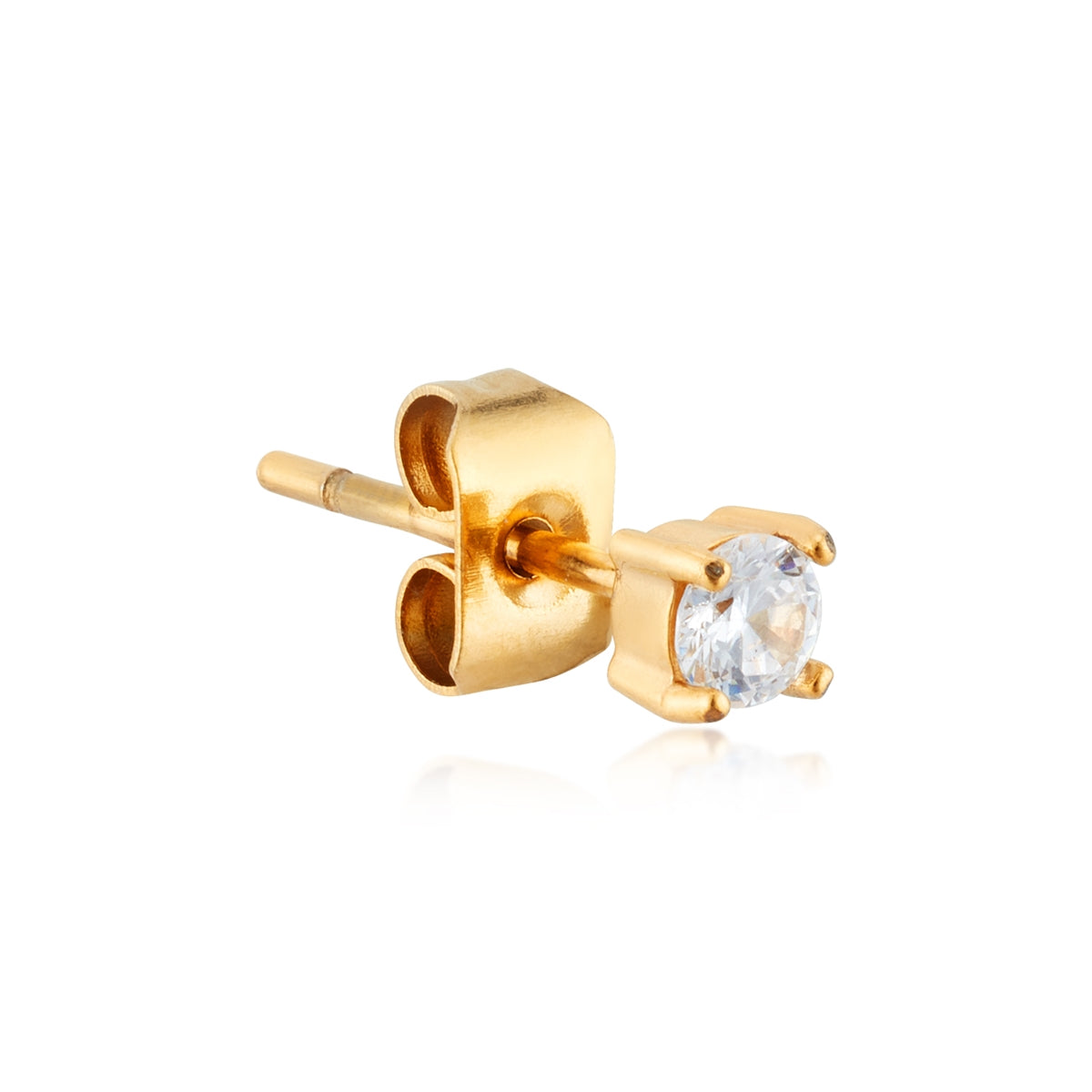Over & Over Gold Stainless Steel CZ Drop Hoop & Stud Set