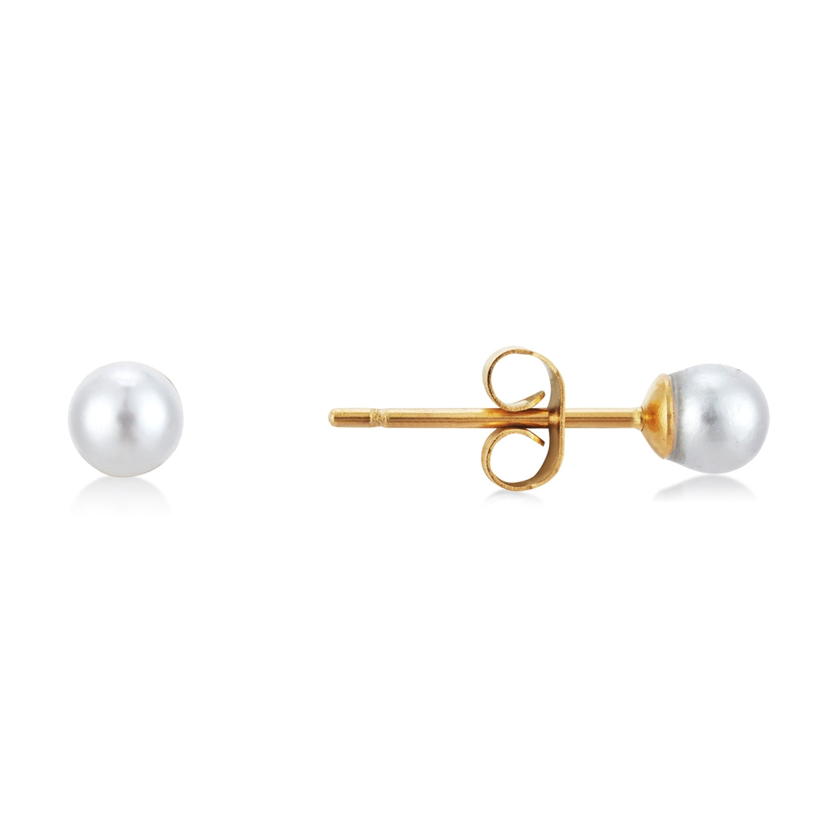 Over & Over Gold Stainless Steel Shell Stud & Hoop Set