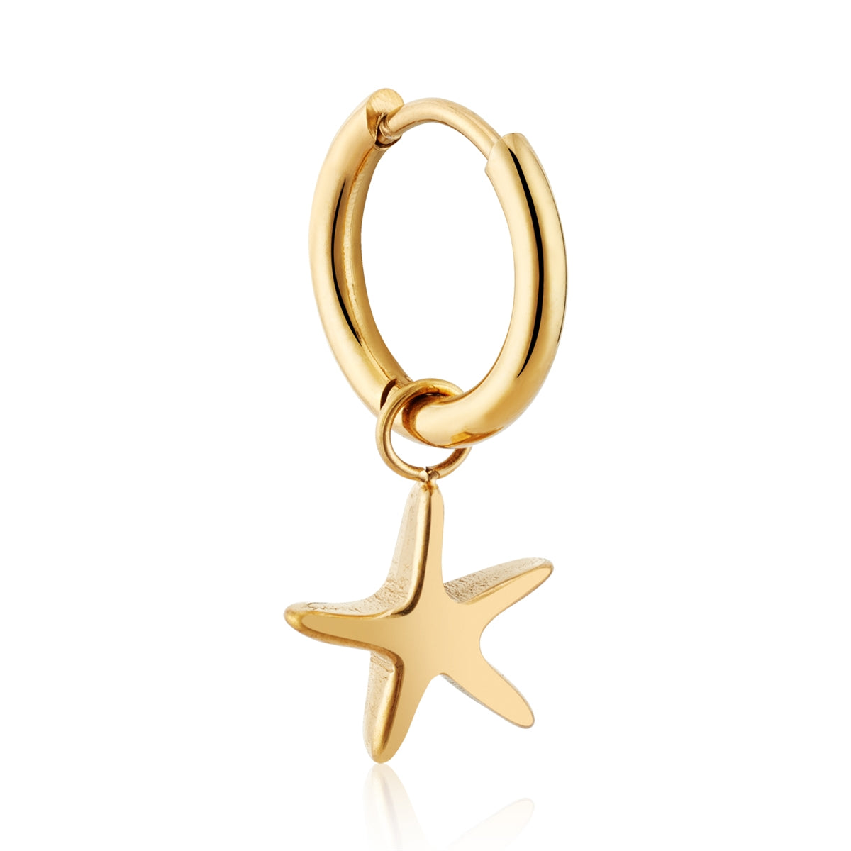 Over & Over Gold Stainless Steel Shell Stud & Hoop Set