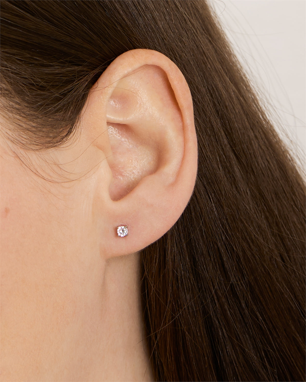 Over & Over Silver Stainless Steel CZ Drop Hoop & Stud Set