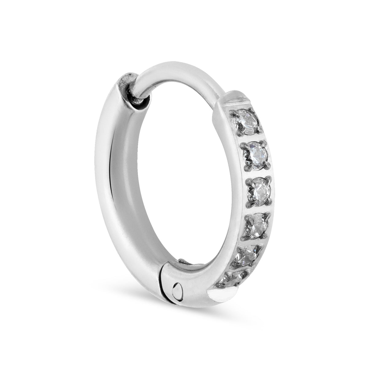 Over & Over Silver Stainless Steel CZ Drop Hoop & Stud Set