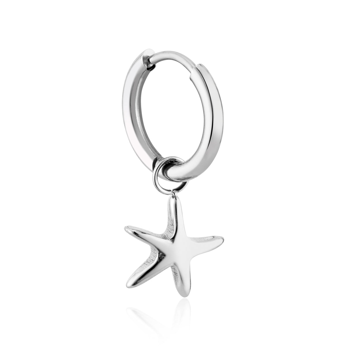 Over & Over Silver Stainless Steel Shell Stud & Hoop Set