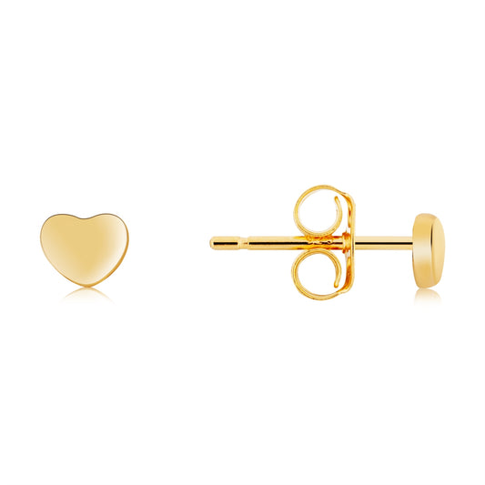 Argento Gold Mini Heart Stud Earrings