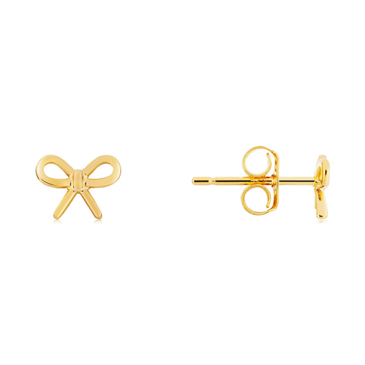 Argento Gold Mini Bow Stud Earrings