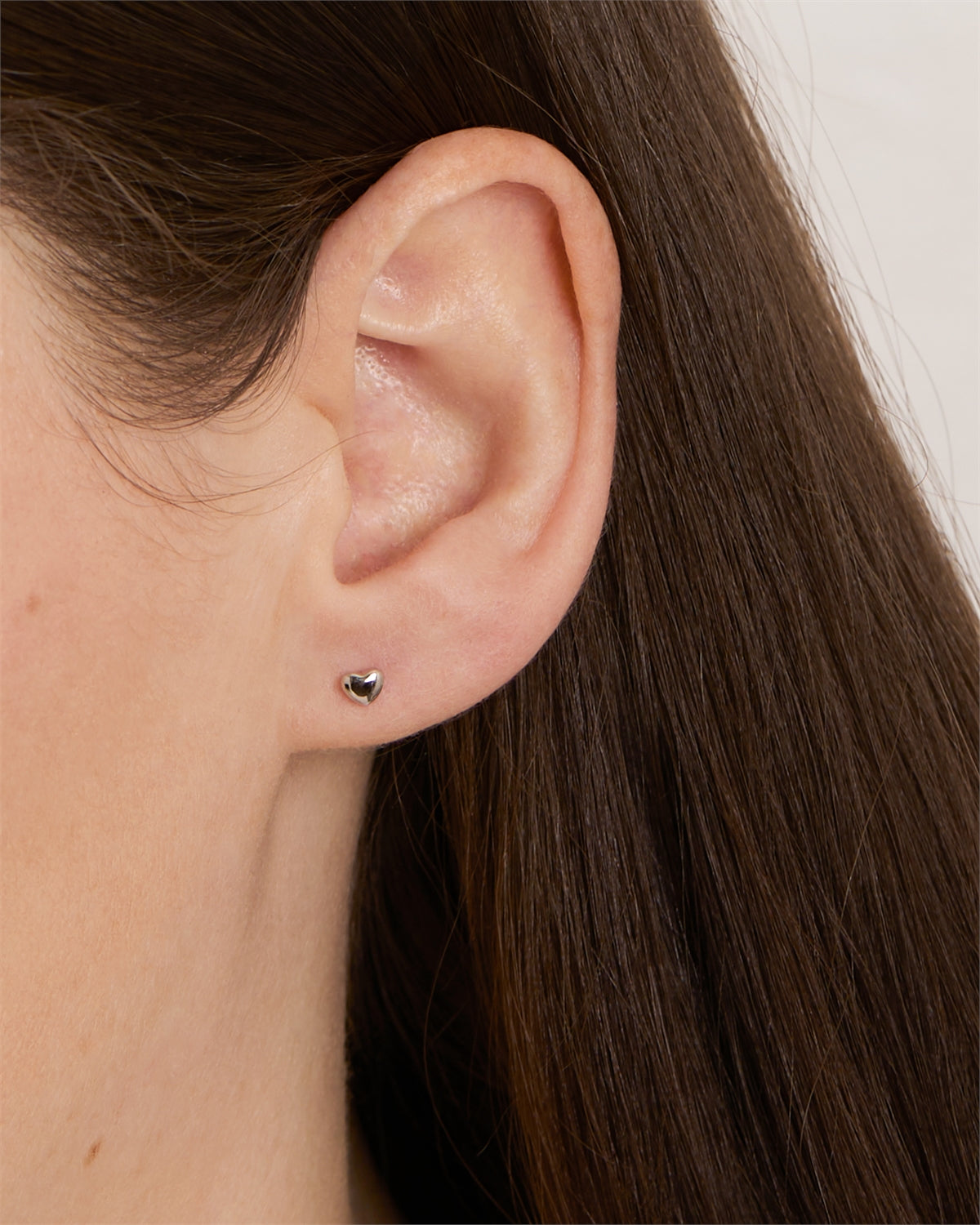 Argento Silver Mini Heart Stud Earrings