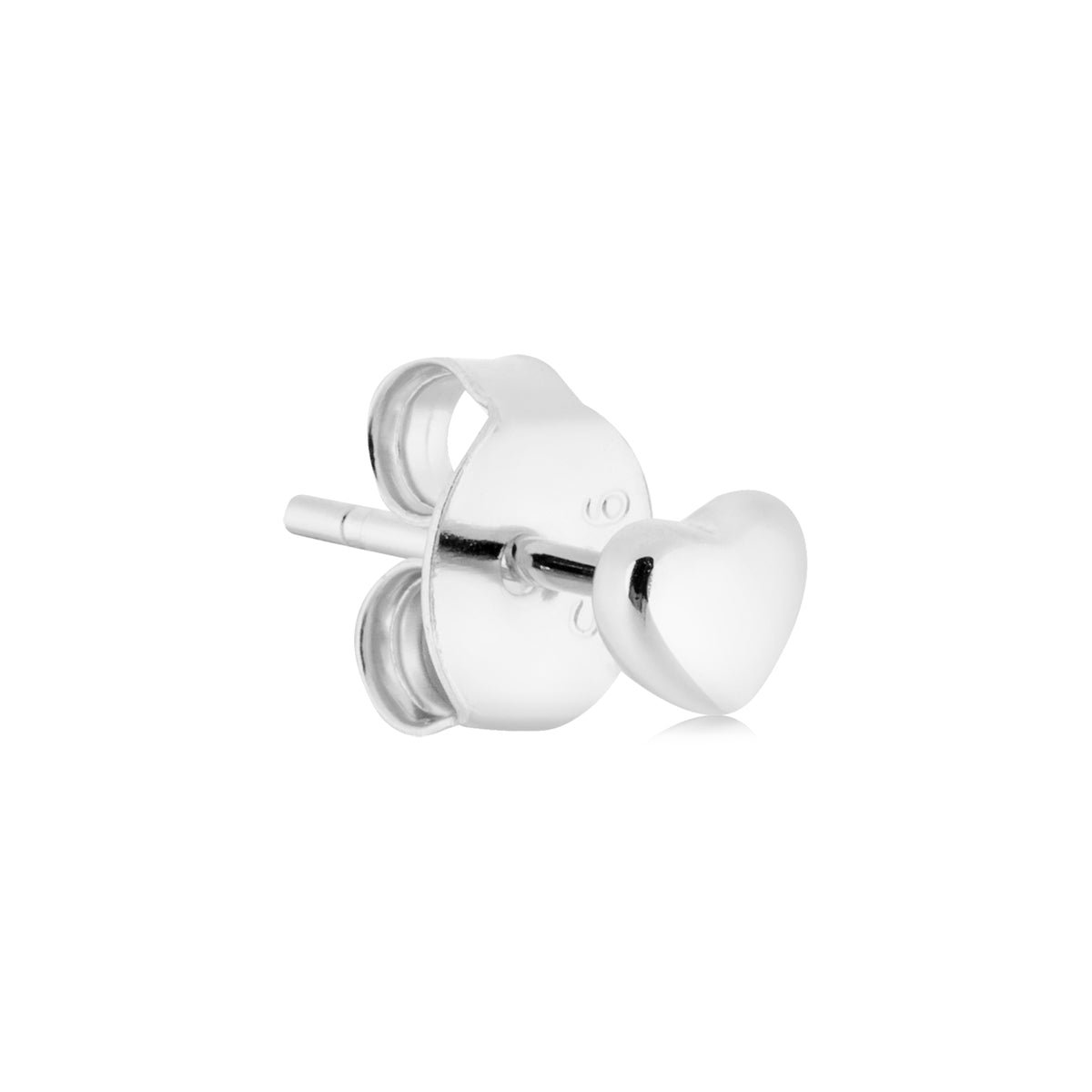 Argento Silver Mini Heart Stud Earrings