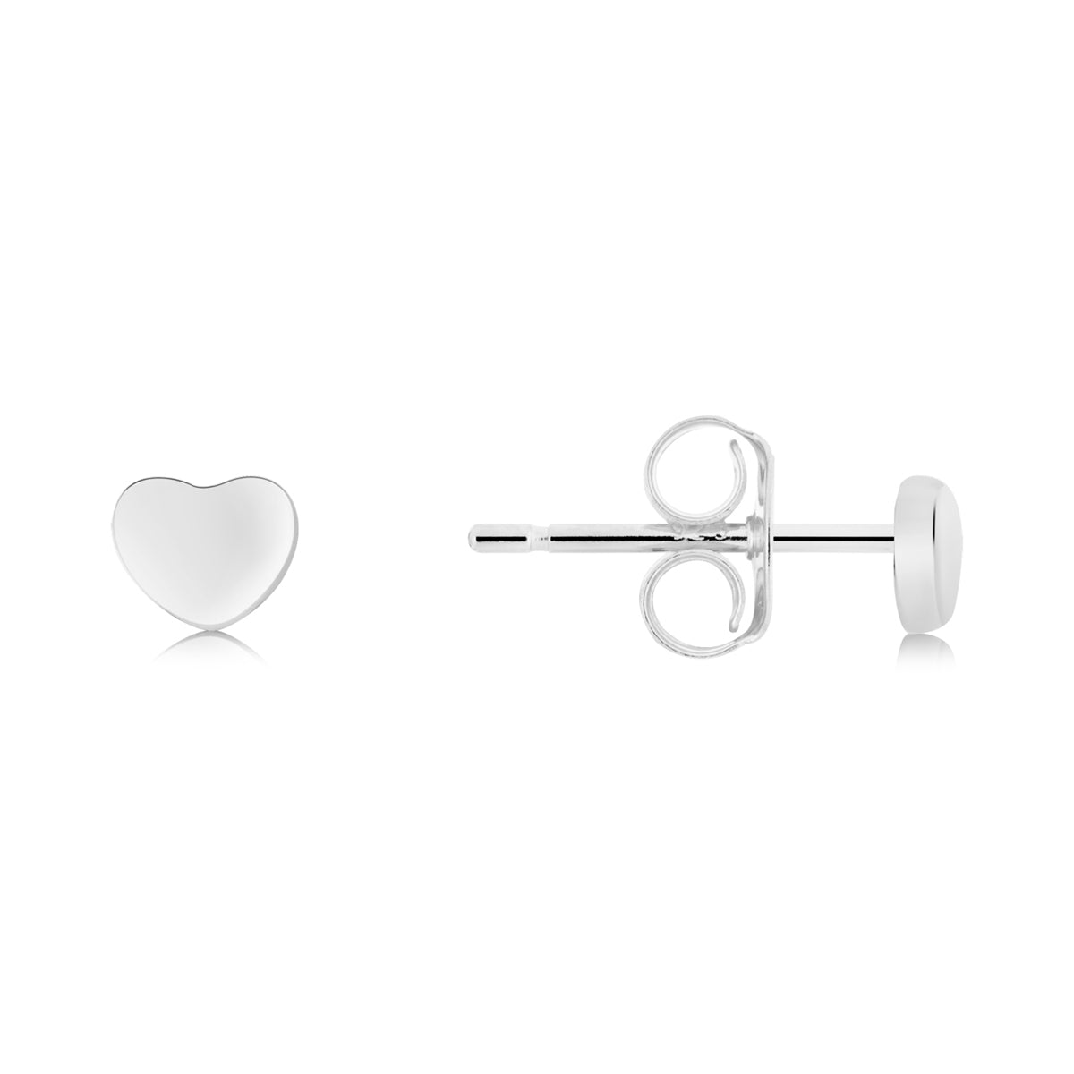Argento Silver Mini Heart Stud Earrings