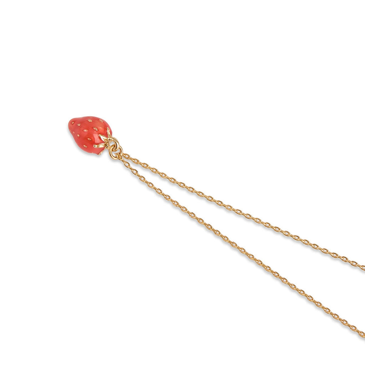 August Woods Gold Red Strawberry Necklace