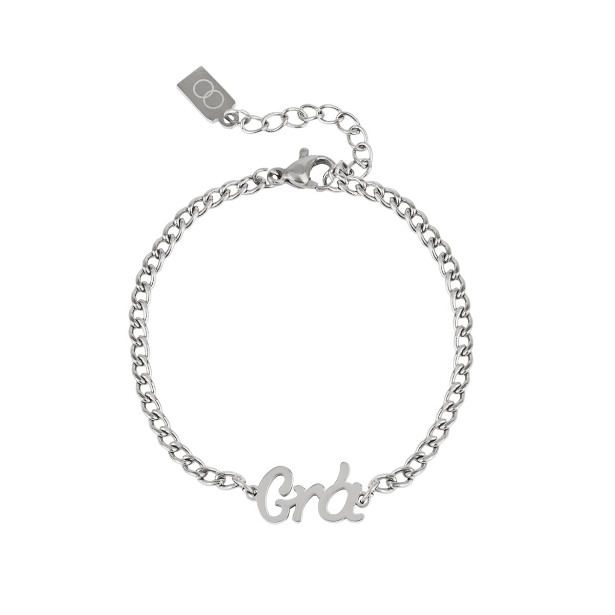 Over & Over Silver Stainless Steel Grá Chain Bracelet