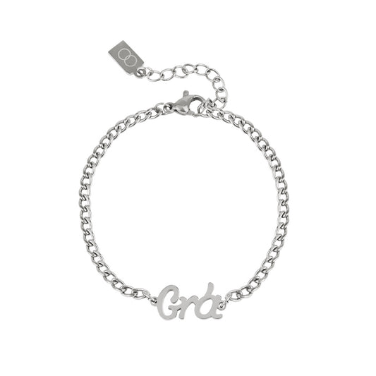 Over & Over Silver Stainless Steel Grá Chain Bracelet