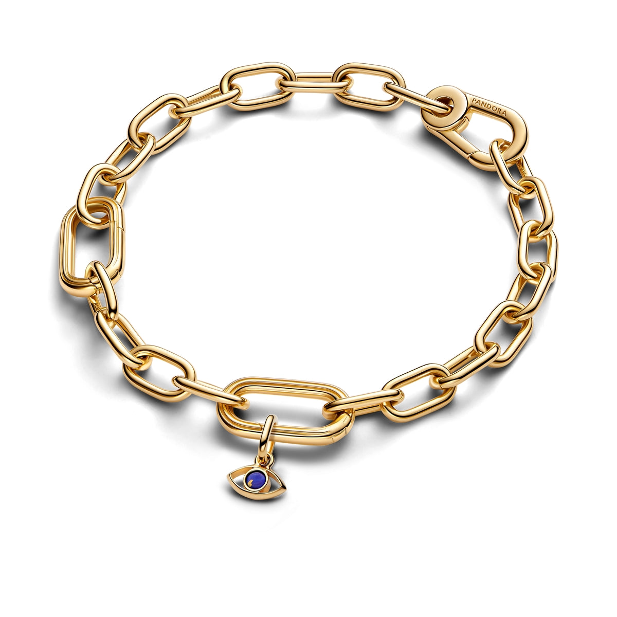 Pandora Gold Blue Evil Eye Mini Dangle Charm