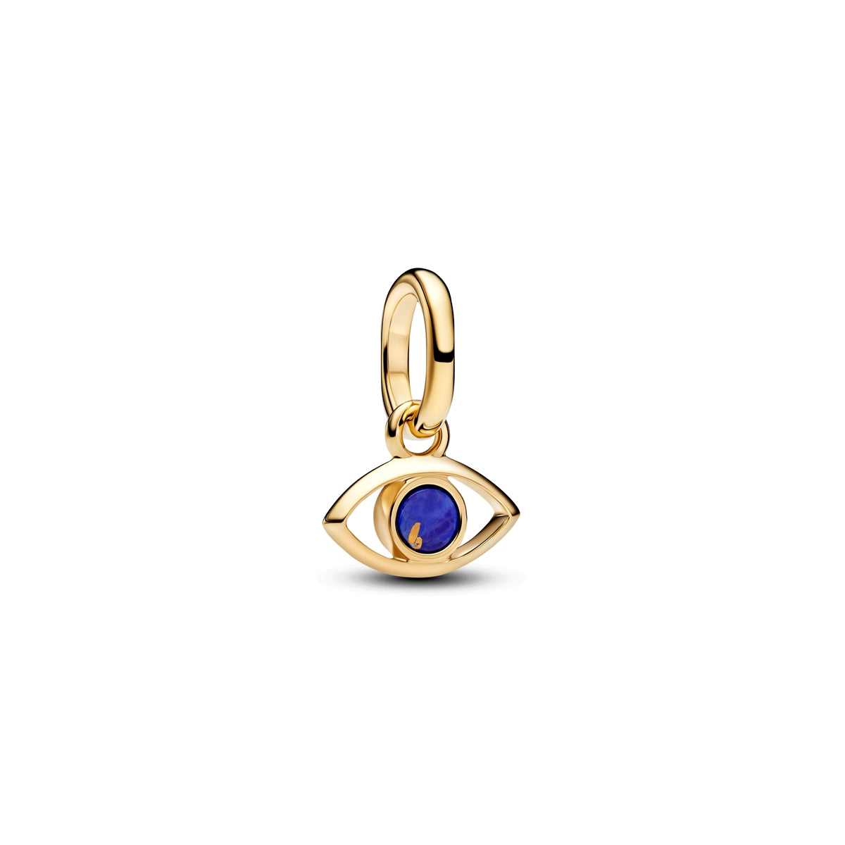 Pandora Gold Blue Evil Eye Mini Dangle Charm