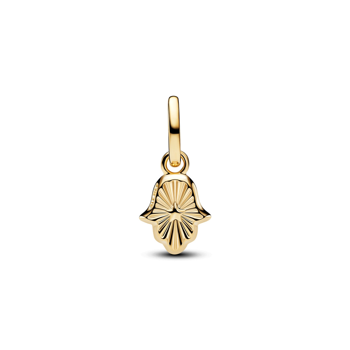 Pandora Gold Green Hamsa Hand Mini Dangle Charm