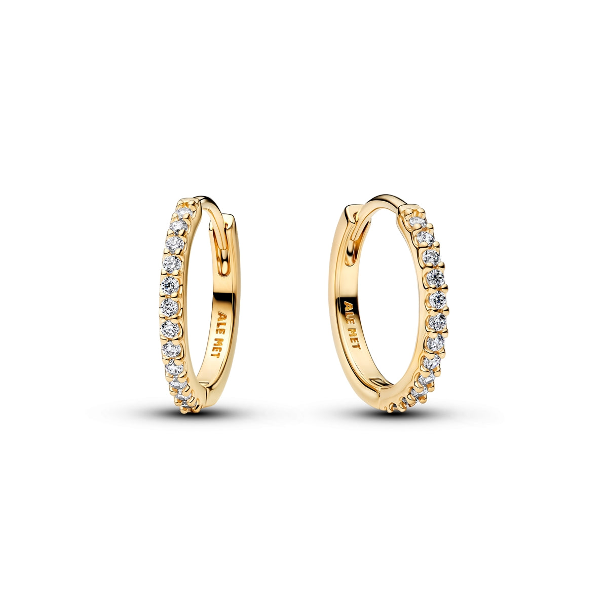 Pandora Gold Sparkling Mini Hoop Earrings