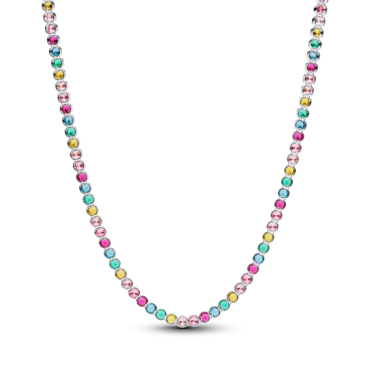 Pandora Silver Rainbow Tennis Necklace