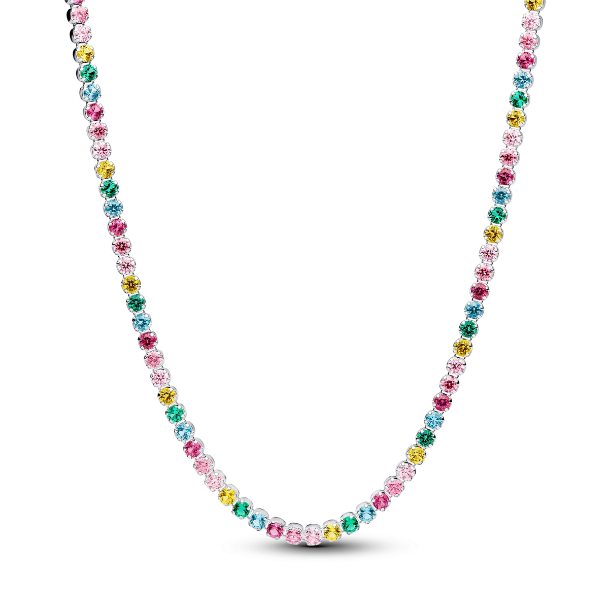 Pandora Silver Rainbow Tennis Necklace