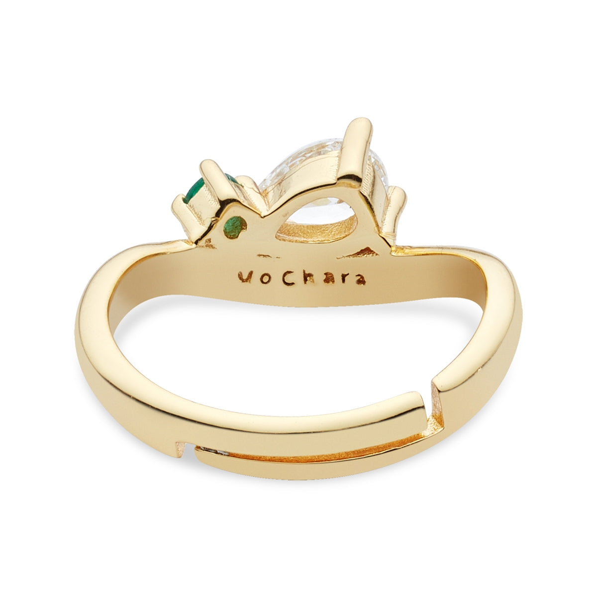 Argento Gold 14k Adjustable CZ Friend Pinky Ring