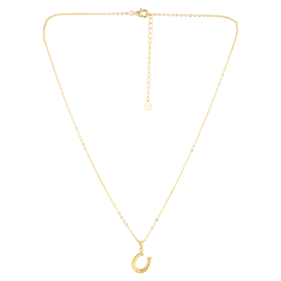 Argento Gold Lucky Horseshoe Necklace