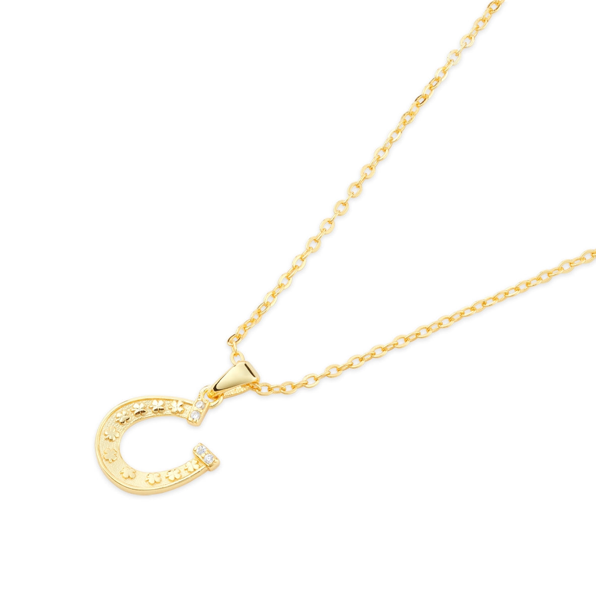 Argento Gold Lucky Horseshoe Necklace