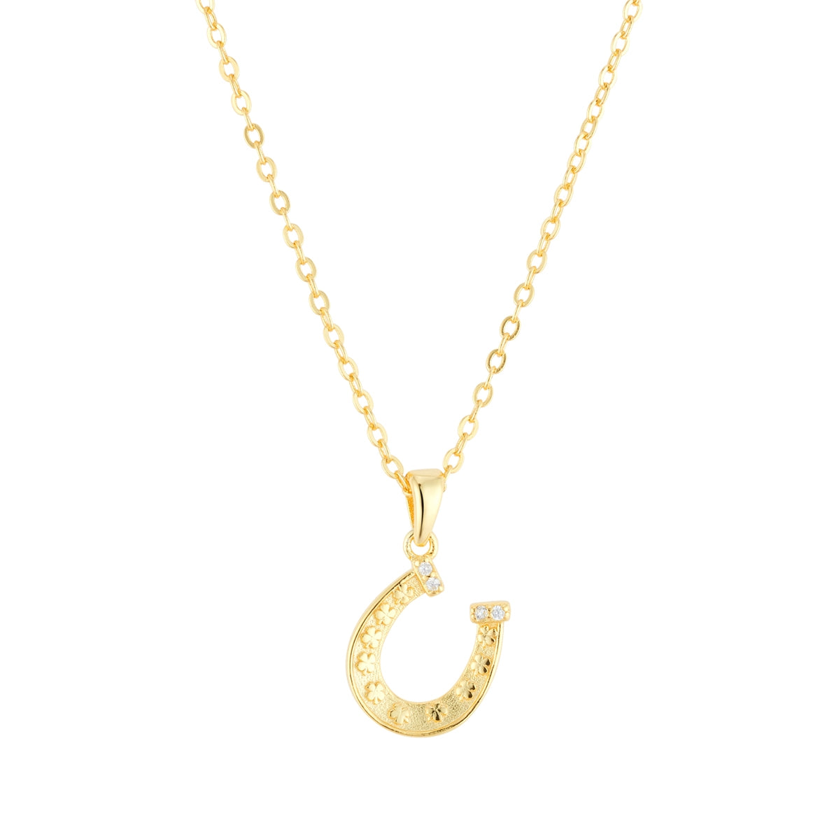 Argento Gold Lucky Horseshoe Necklace