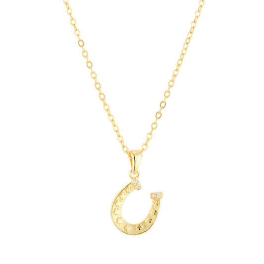 Argento Gold Lucky Horseshoe Necklace