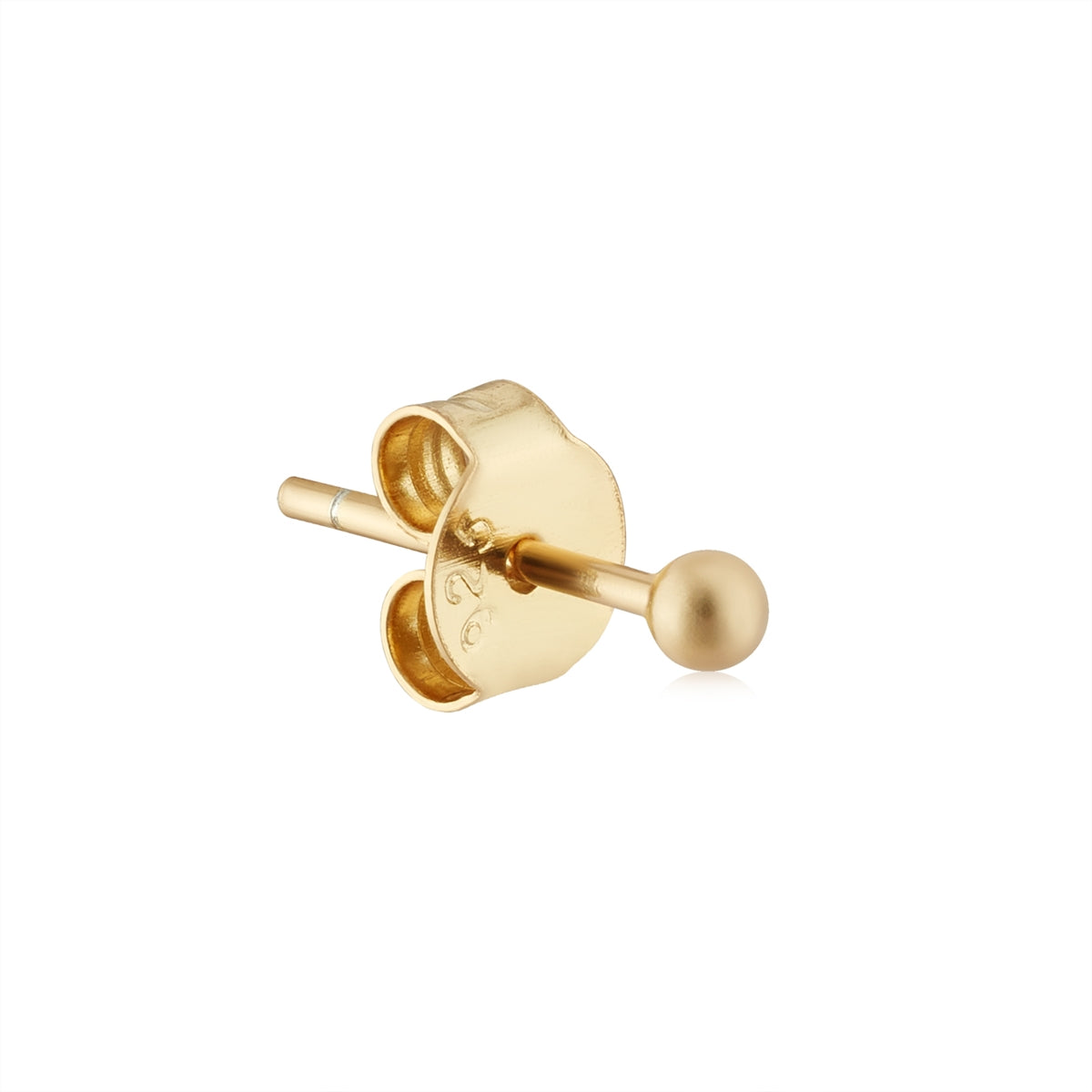 Argento Gold 2mm Ball Stud Earrings
