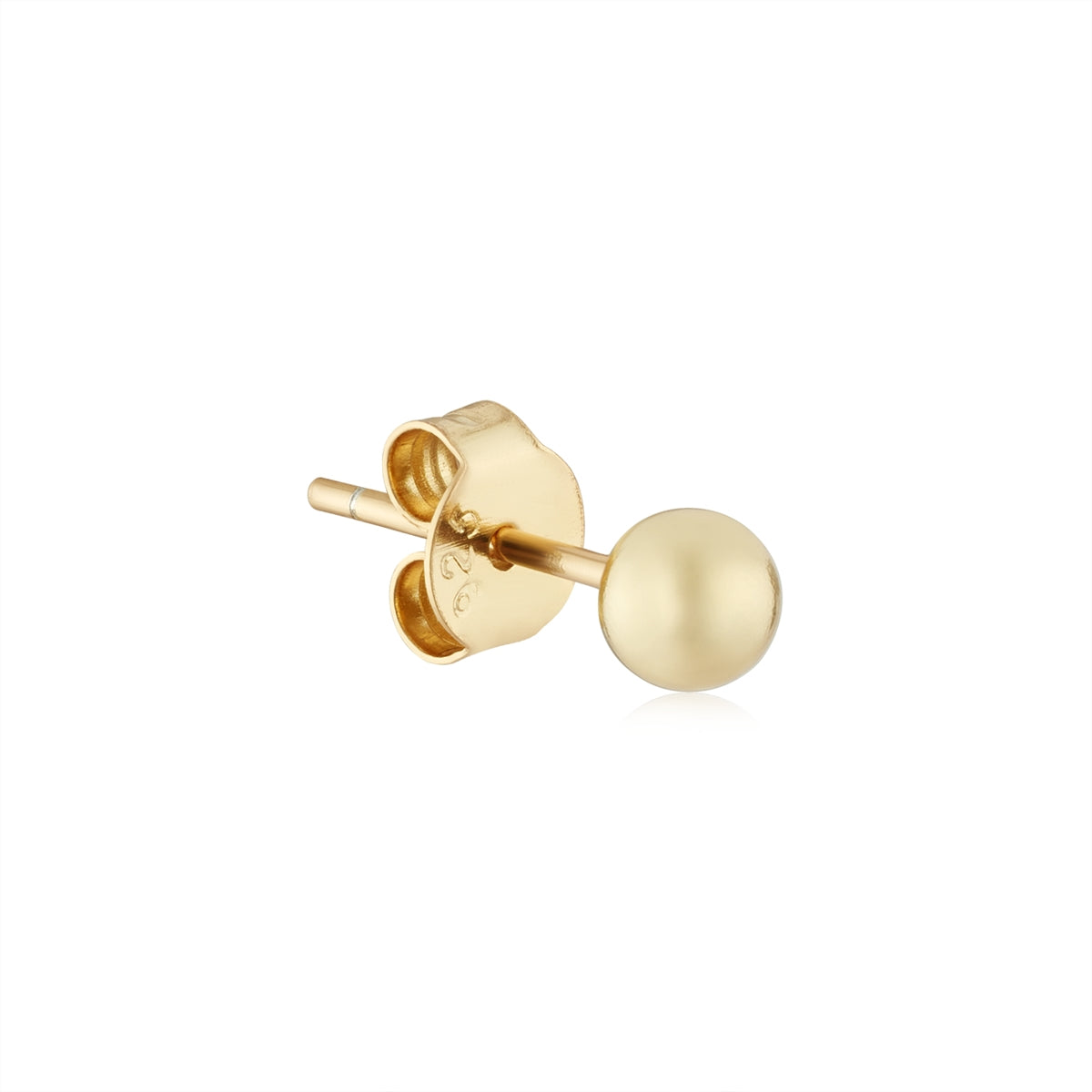 Argento Gold 4mm Ball Stud Earrings