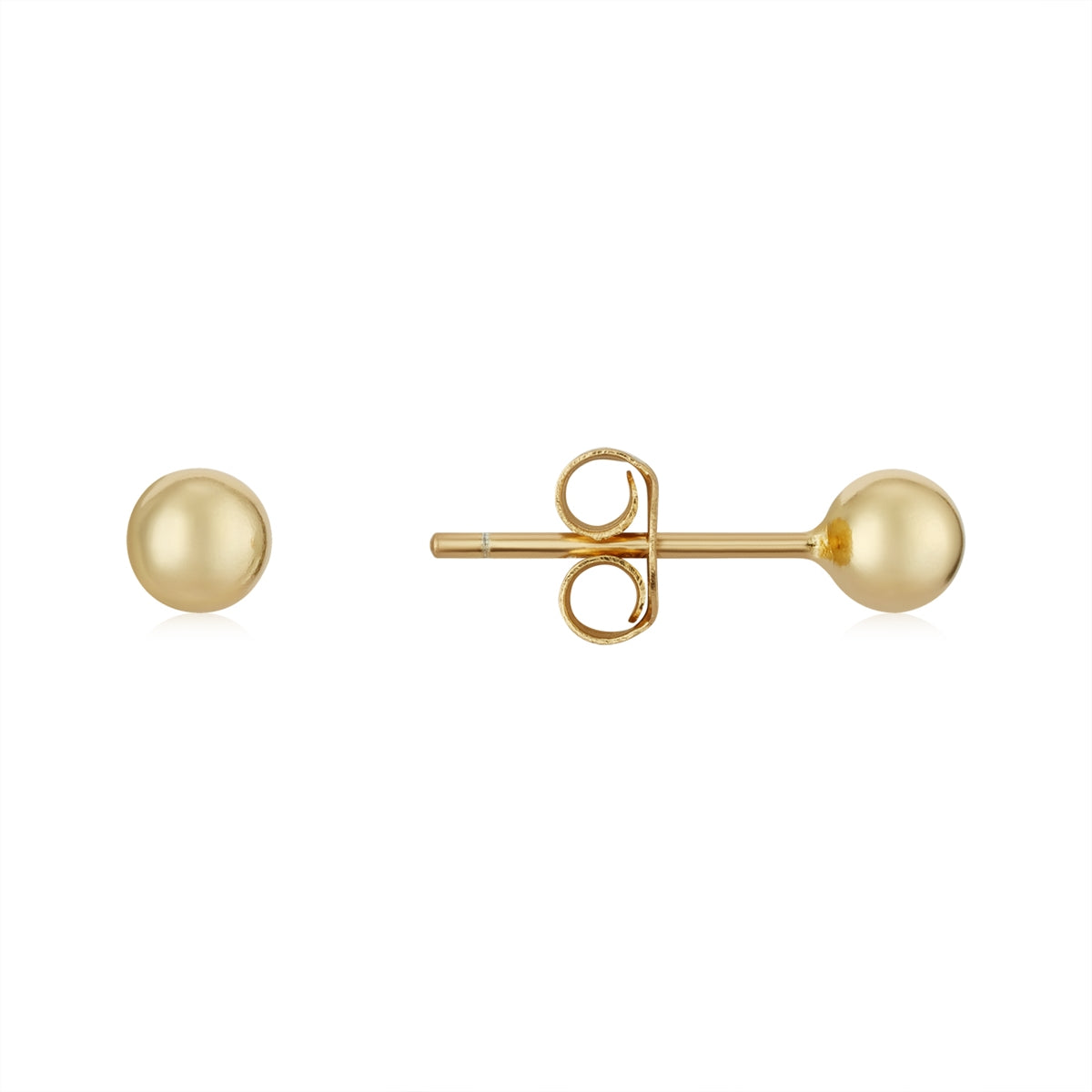 Argento Gold 4mm Ball Stud Earrings