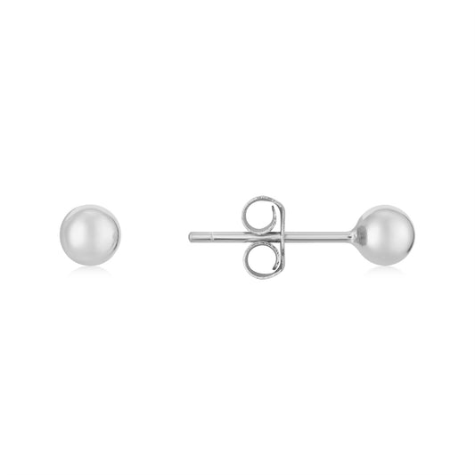 Argento Silver 4mm Ball Stud Earrings
