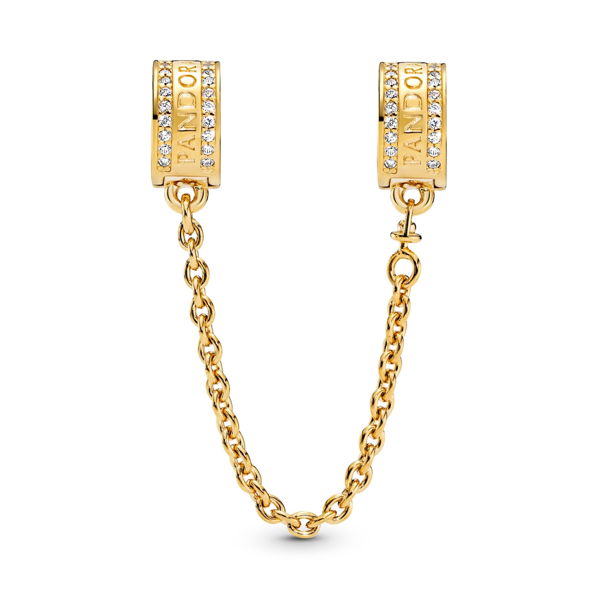 Pandora Gold White Pavé Safety Chain