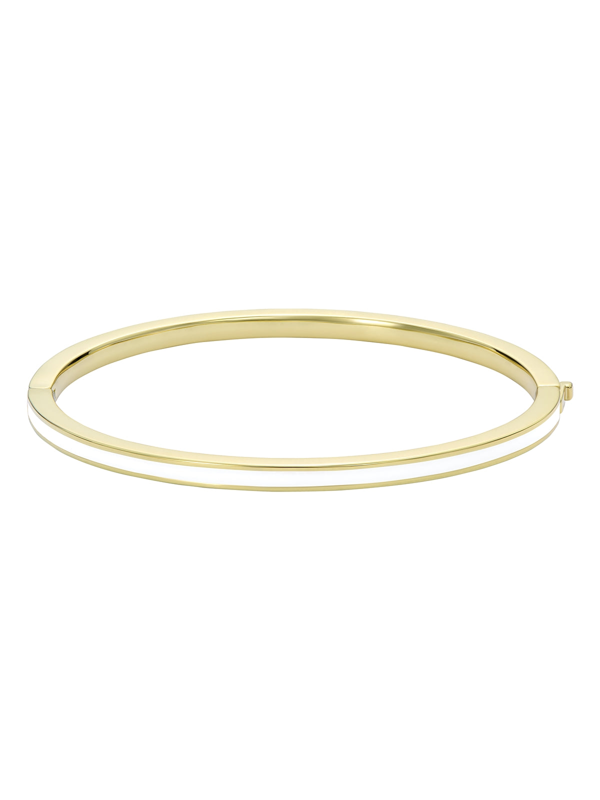 Ted Baker Gold Roley White Enamel Bangle