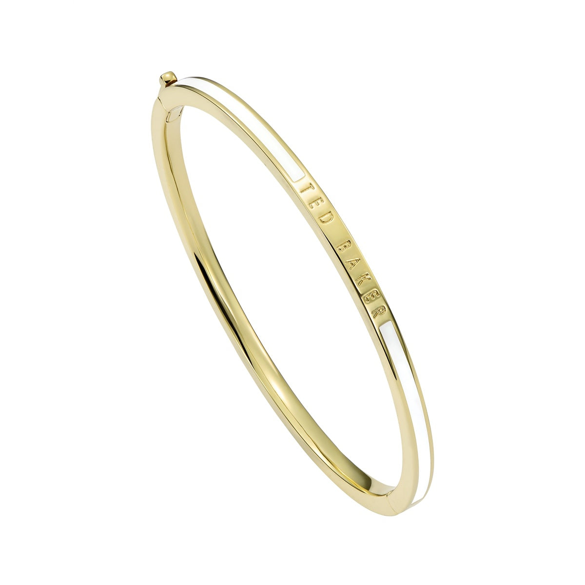 Ted Baker Gold Roley White Enamel Bangle